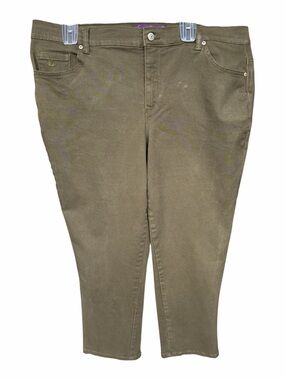 Gloria Vanderbilt Olive Green Straight Jeans
